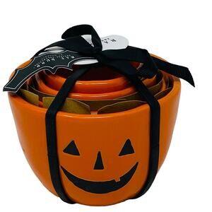 Rae Dunn 2024 Halloween Jack-O Lantern Pumpkin Trick Or Treat Measuring Cups
